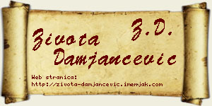 Života Damjančević vizit kartica